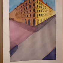 My project in Architectural Sketching with Watercolor and Ink course. Pintura em aquarela projeto de Isabelle L - 20.09.2020