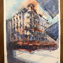 Mi Proyecto del curso: Dibujo arquitectónico con acuarela y tinta. Arquitetura projeto de Ignacio Correa - 21.09.2020