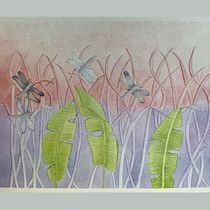 Acuarela en negativo: Hojas de otoño y Hojas de plátano Ein Projekt aus dem Bereich Botanische Illustration von smanterolad - 21.09.2020
