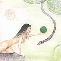 Adam and Eve. Traditional illustration project by Edith van Zutven - 09.21.2020