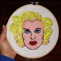 Mi Proyecto del curso: Retratos bordados en pedrería. Embroider project by Animas Lázaro - 10.08.2020