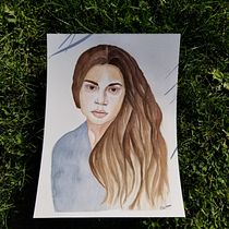 My project in Watercolor Portrait from a Photo course. I chose to paint my sister for the final project. Tomorrow is her birthday and I wanted to give her a special gift . Painting project by Emily - 09.22.2020