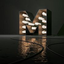Lettering 3D: modelado y texturizado con Cinema 4D. 3D, e Lettering 3D projeto de Diego Orge - 15.12.2017