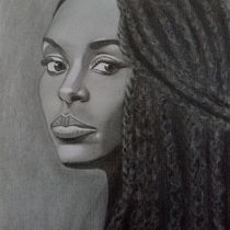 Mi Proyecto del curso: Retrato realista con lápiz de grafito retrato africano. Fine Arts project by George Ruiz gil - 01.18.2021