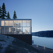 Mi Proyecto del curso: Glass house. . Un projet de Architecture, Conception 3D, Design d'intérieur, Photographie d'architecture , et ArchVIZ de Cinthia Morales - 23.09.2020