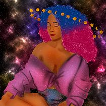 Woman of Space. Digital Drawing project by Gabriela Aguiar - 09.24.2020