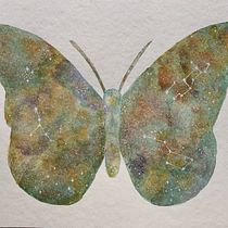 Mariposa en mi universo . Watercolor Painting project by smanterolad - 09.25.2020