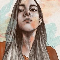 Mi Proyecto del curso: Retrato ilustrado con Procreate con Elena Garnu. Ilustração digital projeto de Jeimy Sibaja Umaña - 26.09.2020