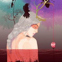 Mi Proyecto del curso: Técnicas de ilustración con acuarela digital. IG:BLVCK_COVER. Un progetto di Illustrazione tradizionale, Illustrazione digitale, Pittura ad acquerello, Disegno di ritratti e Disegno digitale di Rodrigo Trevel - 27.09.2020