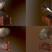 Gramófono. 3D, 3D Design, and 3D Modeling project by Andres Fernandez Santiago - 09.29.2020