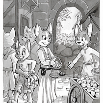Proyecto de entintado: Mercado de Gatos. Ink Illustration project by Paco Briseño - 09.29.2020