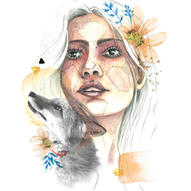 My project in Illustrated Portrait in Watercolor course Ein Projekt aus dem Bereich Aquarellmalerei von Oksana Bryechka - 30.09.2020