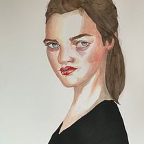My project in Watercolor Portrait from a Photo course. Watercolor Painting project by Maria Aliotti Lippolis - 09.30.2020