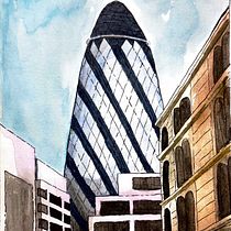 My project in Architectural Sketching with Watercolor and Ink course. Ilustração arquitetônica projeto de César Mora - 01.10.2020