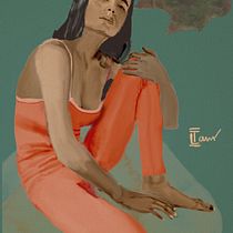 My project in "Illustrated Portraits with Procreate" course - "Female Study IV". Ilustração digital projeto de goodnews1975 - 01.10.2020