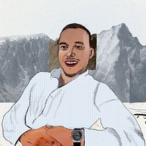 My project in Illustrated Portraits with Procreate course. Desenho de retrato projeto de saâd - 01.10.2020