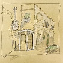 My project in Architectural Sketching with Watercolor and Ink course. Ilustração arquitetônica, Arquitetura, Ilustração com tinta, Instagram, e Pintura em aquarela projeto de Nir Pazhar - 29.09.2020