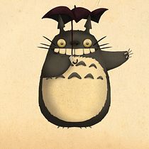 Totoro. Digital Illustration, and Traditional illustration project by Novita - 10.02.2020