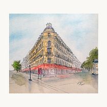 My project in Architectural Sketching with Watercolor and Ink course. Ilustração arquitetônica projeto de mwdurand - 02.10.2020