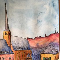 My project in Architectural Sketching with Watercolor and Ink course. Pintura projeto de Erica Berta - 02.10.2020