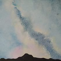 Galaxia con los pies en la Tierra. Un progetto di Pittura ad acquerello di Nicolle Celis - 02.10.2020
