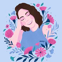 Meu projeto do curso: Retrato ilustrado com elementos botânicos. Un proyecto de Ilustración botánica e Ilustración digital de Priscila Marinho Bezerra - 05.10.2020