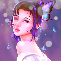 Title: Dance of the Butterflies. Portrait Drawing, Traditional illustration, Drawing, Digital Illustration, Digital Drawing, and Digital Painting project by j_lagonoy_tlc - 10.06.2020