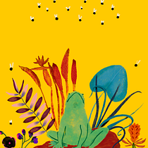 Rana Indecisa: Ilustración flat con Photoshop. Design, Poster Design, Traditional illustration, Botanical Illustration, and Digital Illustration project by Dante Llaguno - 10.09.2020