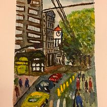 My project in Urban Landscapes in Watercolor course. Een project van Aquarelschilderen van Mark Franklin - 17.10.2020