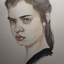 Mi Proyecto del curso: Retrato en acuarela a partir de una fotografía. Portrait Drawing project by Maria Poddubnaya - 11.04.2020