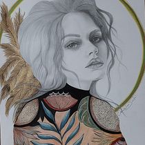 Mi Proyecto del curso: Retrato con lápiz, técnicas de color y Photoshop Ein Projekt aus dem Bereich Traditionelle Illustration von carolina_sant - 11.10.2020
