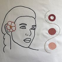 Mi Proyecto del curso: Retrato lineal bordado. Bordado projeto de Marcela Pacheco Weber - 11.10.2020
