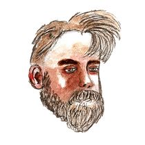 Mi Proyecto del curso: Cuaderno de retratos en acuarela. Portrait Drawing, and Watercolor Painting project by Gino Fabrizio Sandrin - 10.12.2020