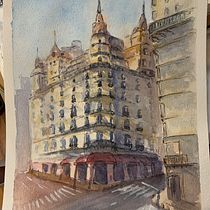 Mi Proyecto del curso: Dibujo arquitectónico con acuarela y tinta. Desenho, e Pintura em aquarela projeto de vickyw25 - 13.10.2020