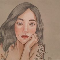 Mi Proyecto del curso: Ilustración con pastel y lápices de colores. Un progetto di Disegno di ritratti di Nadia Llabrés Ribas - 12.10.2020