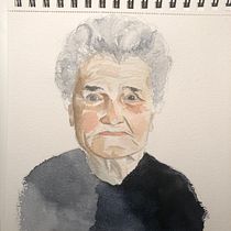 My project in Watercolor Portrait from a Photo course. Acr, lic Painting, and Watercolor Painting project by ninid - 10.12.2020