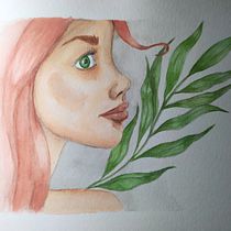Mi Proyecto del curso: Retrato ilustrado en acuarela. Een project van Aquarelschilderen van Vanessa Alvarez Vaello - 13.10.2020