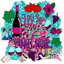 All you need is Pinot Noir. Digital Illustration project by flobarria6 - 10.13.2020