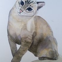 Mi gatito. Watercolor Painting project by clau.sg86 - 10.13.2020