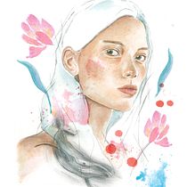 Mi Proyecto del curso: Retrato ilustrado en acuarela. Een project van  van cc_loydleon - 13.10.2020