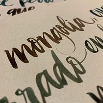 Proyecto final: Caligrafía itálica con brush pen Ein Projekt aus dem Bereich  von Ana Belén Fernández Álvaro - 11.11.2020