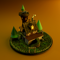 Mi Proyecto del curso: Creación de mundos 3D en miniatura con Procreate y Cinema 4D. 3D, and 3D Modeling project by Ivan Pernigotti - 10.14.2020