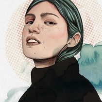 Mi Proyecto del curso: Retrato ilustrado con Procreate. Ilustração tradicional projeto de menta_l - 16.10.2020