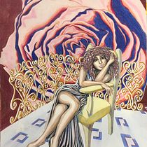Rose Sky - My project in Chiaroscuro Creative Portrait with Pencils course. Un projet de Art conceptuel de Dawn MalinsSmith - 17.10.2020