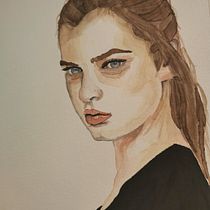 Mi Proyecto del curso: Retrato en acuarela a partir de una fotografía. Watercolor Painting project by Joana Romo - 10.17.2020