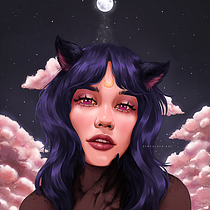 My project in Digital Fantasy Portraits with Photoshop course: L U N A  ☾. Character Design, Digital Illustration, and Digital Painting project by Ken Caluya - 08.17.2020