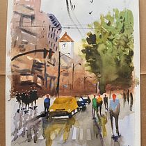 Mi Proyecto del curso: Paisajes urbanos en acuarela. Een project van  Urban art van Lidia Carretero - 20.10.2020