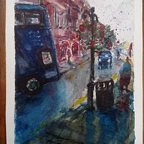 My project in Urban Landscapes in Watercolor course. Een project van Aquarelschilderen van Ben Gilbert - 21.10.2020