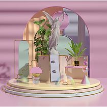 Mi Proyecto del curso: Composiciones abstractas con Cinema 4D. 3D, Arquitetura digital, 3D Design, Design industrial e Ilustração arquitetônica projeto de Malena Tchicourel - 21.10.2020