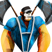 Lumberjack Skull. Traditional illustration, Digital Illustration, Children's Illustration, Character Design, and Narrative project by Kleber Moraes - 10.08.2020